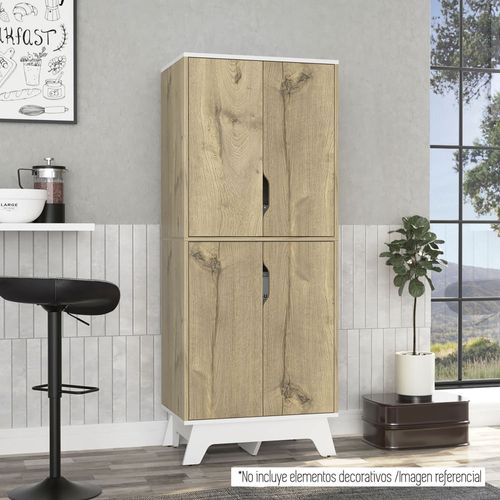 Alacena Cocina Bicolor 4 Puertas Duna / Blanco