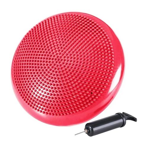 DISCO DE EQUILIBRIO CON INFLADOR PILATES YOGA FITNESS ROJO