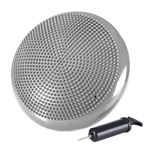 DISCO DE EQUILIBRIO CON INFLADOR PILATES YOGA FITNESS PLOMO