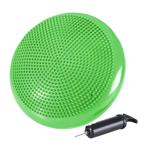 DISCO DE EQUILIBRIO CON INFLADOR PILATES YOGA FITNESS VERDE