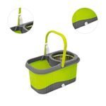 Balde-Escurridor-Automatico-Trapeador-2-Mopas-Dispensador-Verde