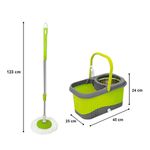 Balde-Escurridor-Automatico-Trapeador-2-Mopas-Dispensador-Verde