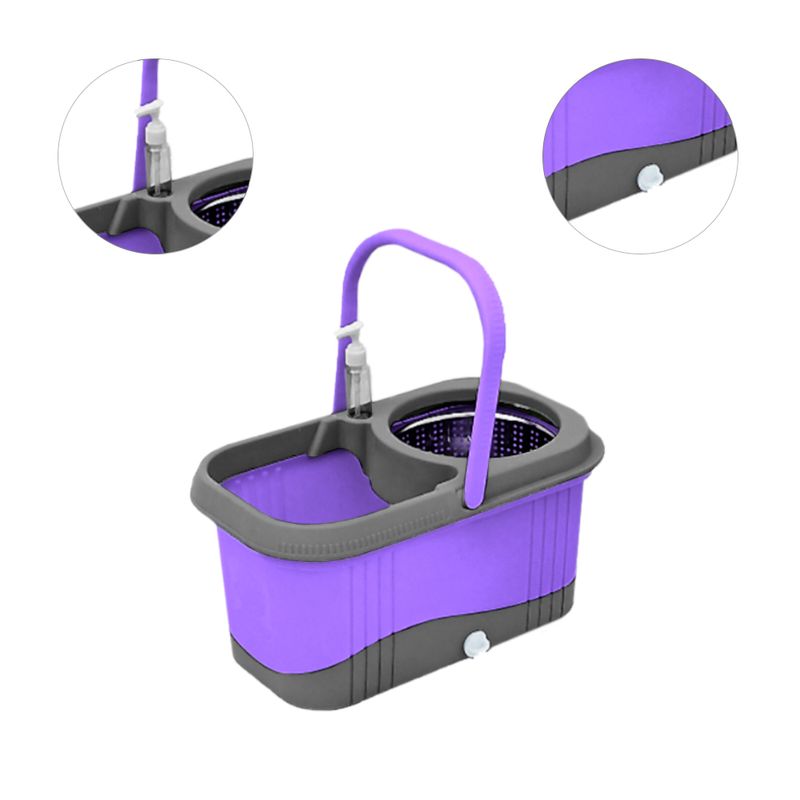 Balde-Escurridor-Automatico-Trapeador-3-Mopas-Dispensador-Morado