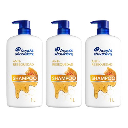 Pack Shampoo HEAD & SHOULDERS Antiresequedad Frasco 1L x 3un