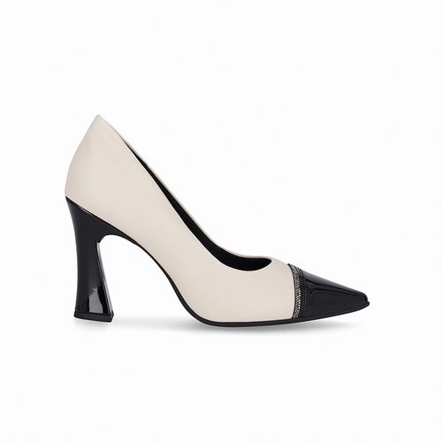 Zapato de Vestir Mujer Color Off White/Negro Piccadilly 1132247