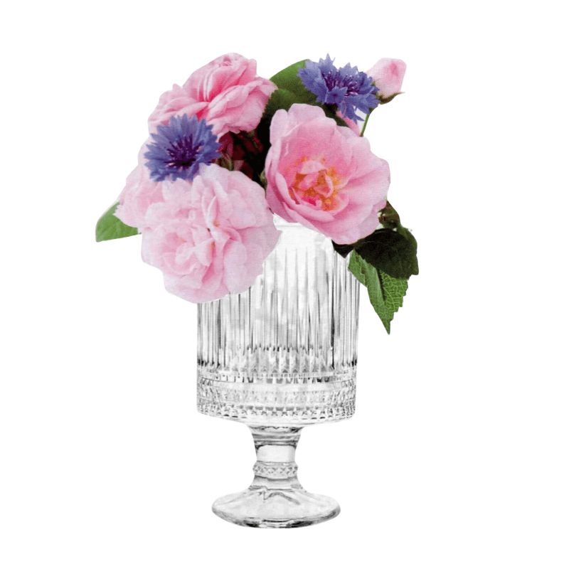 Florero-de-Vidrio-con-Pedestal-Elevado-para-Decoracion