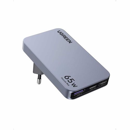 Cargador Ugreen Nexode Pro 65W 3 Puertos Ultra Slim GaN Carga Rapida X753-15817