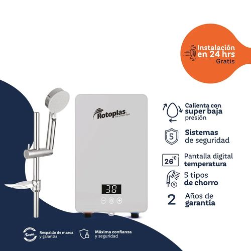 Terma Instantánea Eléctrica New Compact Silver con Control Electrónico 310955