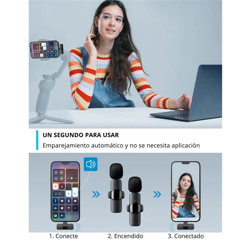 Microfono-Inalambrico-Lavalier-K9-Solapero-2-en1-Entrada-Tipo-C