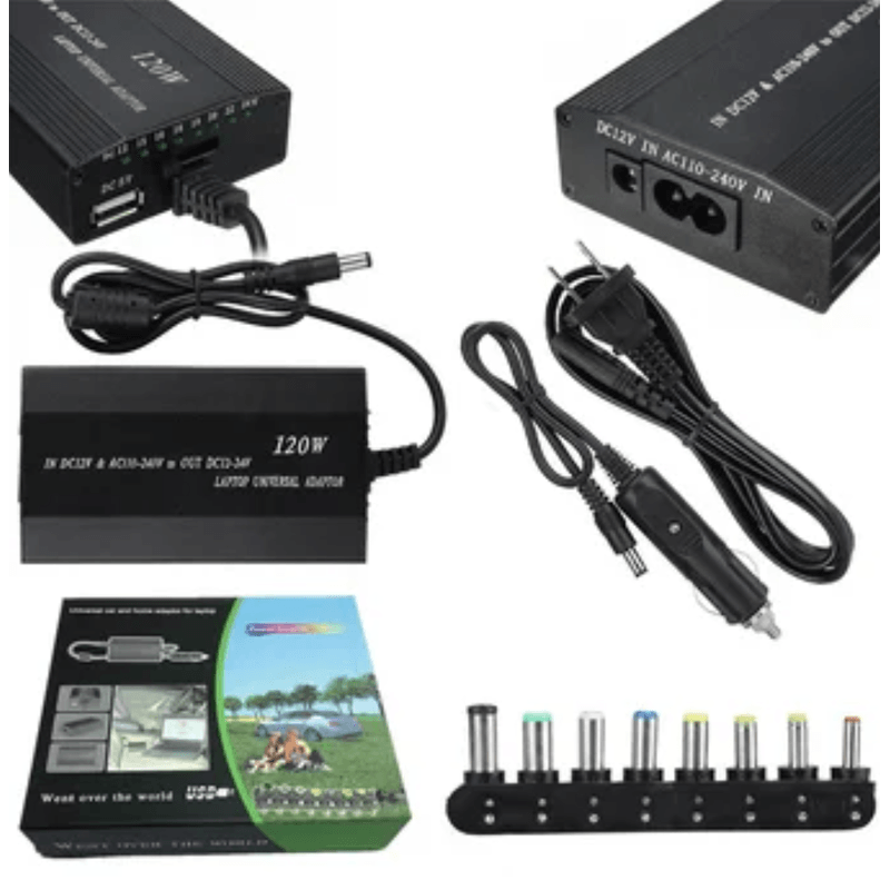 cargador-Universal-Laptop-2-en-1-casa-y-carro-120w-inversor-corriente