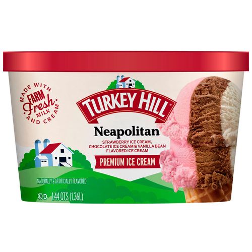 Helado de Crema TURKEY HILL Neapolitan Caja 1.36L