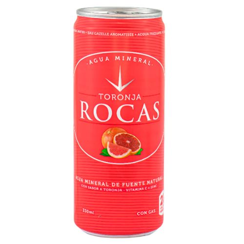 Agua Saborizada ROCAS Toronja Lata 330ml