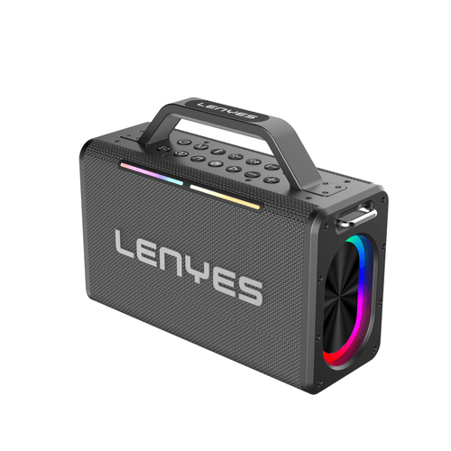 Parlante Karaoke Lenyes S835 – 200W RMS, Micrófono Inalámbrico, Luces LED, TWS, Batería 20,000mAh, S