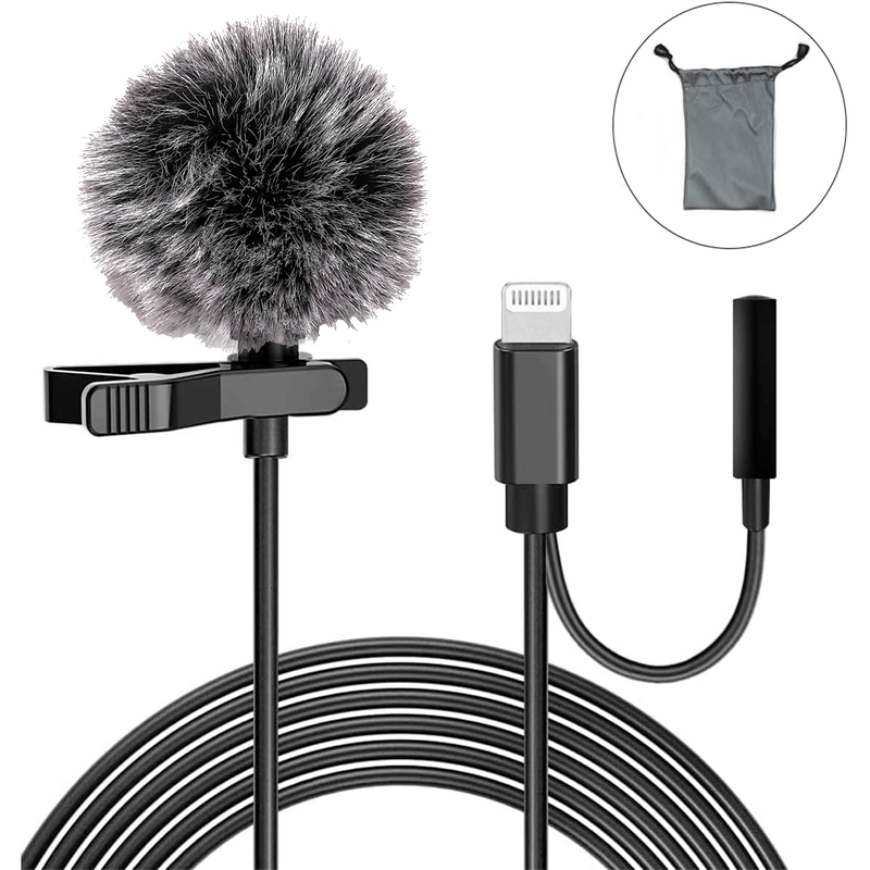 Microfono-Solapero-Lightning-Supervision-De-Audio---Filtro-antiviento
