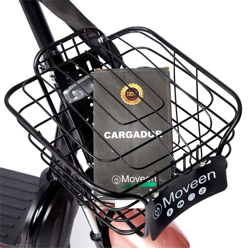 BICIMOTO-ELECTRICA-MOVEEN-MED-URBAN-SPARK-ROSADO-GOLDEN---CANDADO-CON-CLAVE-DE-REGALO