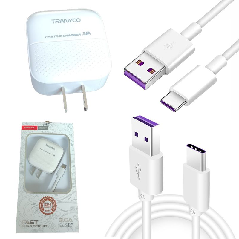 Cargador-USB-Tipo-C-Tranyoo-SE7-USB-30-carga-rapida-36A
