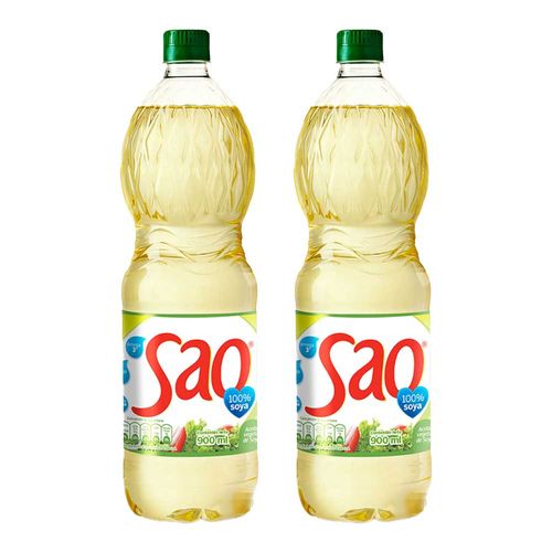 Pack Aceite de Soya SAO Botella 900ml x2un