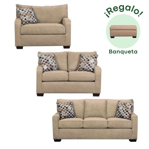Juego De Sala Reims - Beige