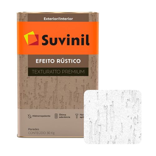 Pintura Texturado Suvinil efecto Rustico Blanco 26kg