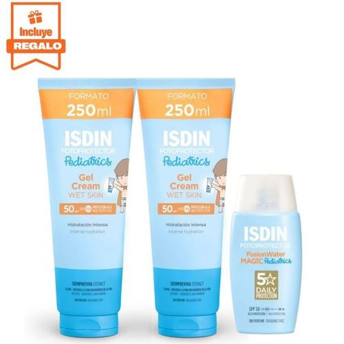 Trio Fotoprotector Pediatrico Fusion Water 50ml + 2 Gel Crema 250ml