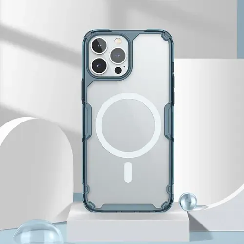 Case Nillkin Nature TPU Pro Magnetic para Iphone 15 Pro max Azul