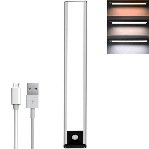 Lámpara Black LED Recargable 40cm con Sensor de Movimiento – Luz Inteligente para Interior negro