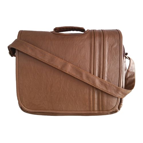 Maletin Renzo Camel Casual Hombre Portalaptop 14pulg (35×28×7) Cuero Liso