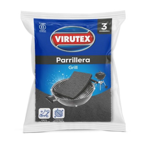 Esponja Parrillera Virutex x 3 Unidades