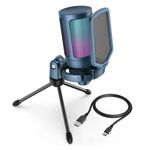 Fifine---Microfono-Ampligame-A6V-RGB-USB-Cardioide---Blue