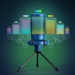 Fifine---Microfono-Ampligame-A6V-RGB-USB-Cardioide---Blue