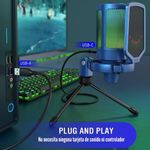 Fifine---Microfono-Ampligame-A6V-RGB-USB-Cardioide---Blue