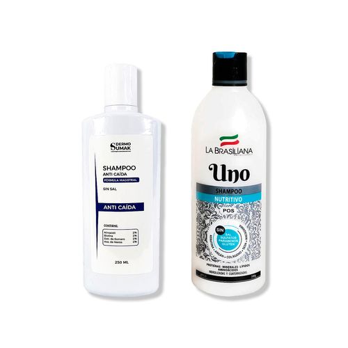 SHAMPOO ANTICAIDA SIN SAL 250ML + SHAMPOO UNO 500GR