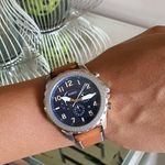 Reloj-Fossil-Bowman-FS5602-Cronometro-Correa-de-Cuero-Marron-Azul