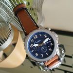 Reloj-Fossil-Bowman-FS5602-Cronometro-Correa-de-Cuero-Marron-Azul