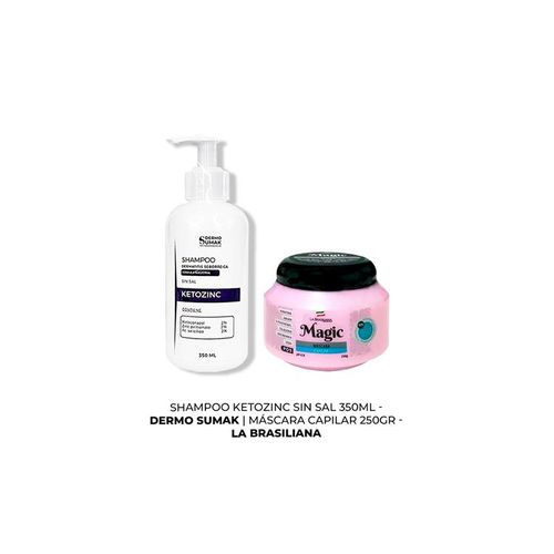 SHAMPOO SIN SAL KETOZINC 350ML+ MÁSCARA CAPILAR 250GR