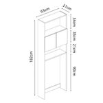 Organizador-de-Baño-Valencia-182x63cm-2-Puertas-Movenda-Blanco