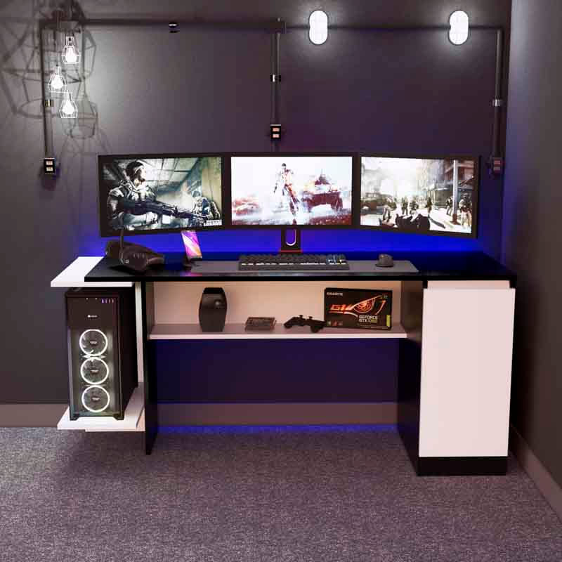 Escritorio-Gamer-NR-02-140cm-1-Puerta-Movenda-Negro--Blanco