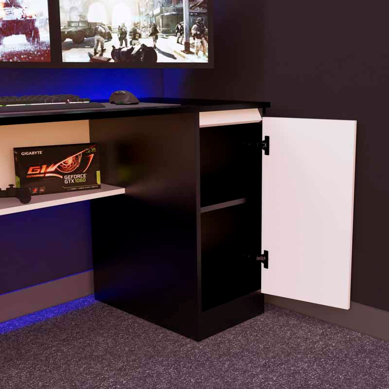 Escritorio-Gamer-NR-02-140cm-1-Puerta-Movenda-Negro--Blanco