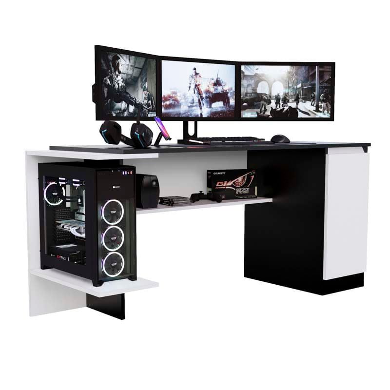 Escritorio-Gamer-NR-02-140cm-1-Puerta-Movenda-Negro--Blanco