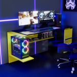 Escritorio-Gamer-NR-02-167cm-1-Puerta-Movenda-Negro-con-Amarillo