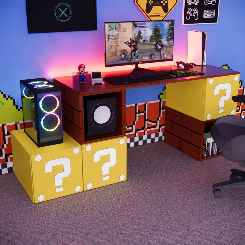 Escritorio-Gamer-Mario-NR-01-200cm-Movenda-Cerezo-con-Amarillo