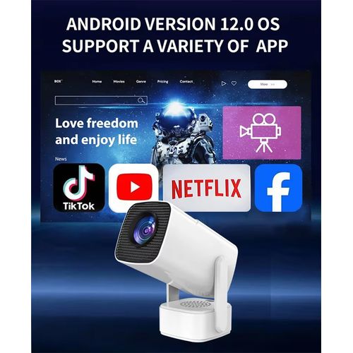 Proyector Portatil- 4k -android -wifi6 - Parlante Espectacular