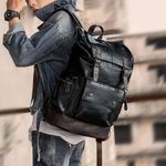 Mochila-Hombre-Cuero-PU-0120-Viaje-Laptop-Negro