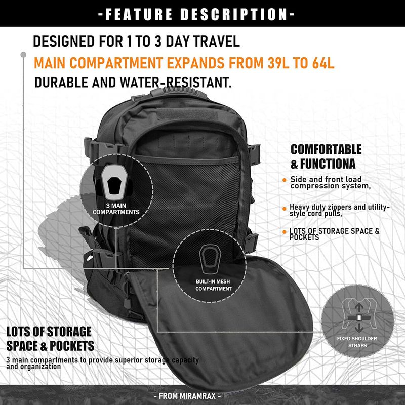 Mochila-Hombre-Capture-1022-Tactica-Expandible-Viaje-Negro