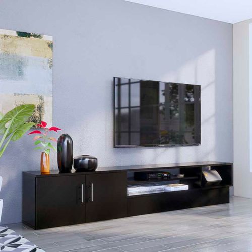 Mesa de TV Tupandi 65" 2 Puertas Movenda Negro