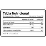 Calcio-Magnesio-Zinc---Vitamina-D-Xtralife---100-Tabletas