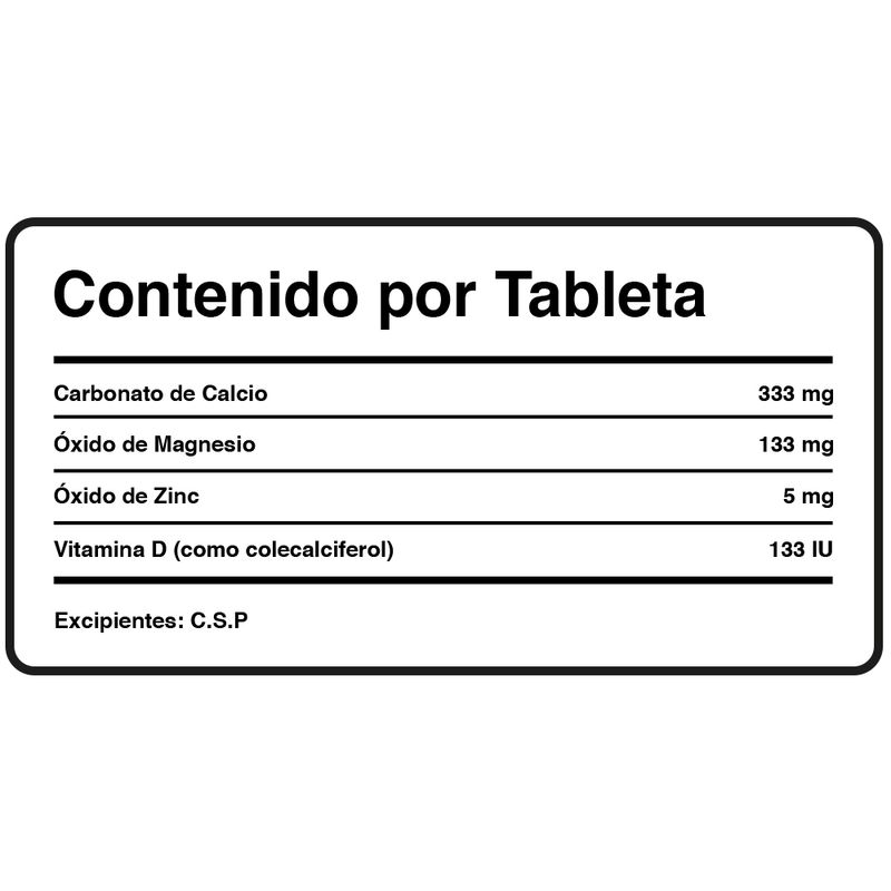 Calcio-Magnesio-Zinc---Vitamina-D-Xtralife---100-Tabletas