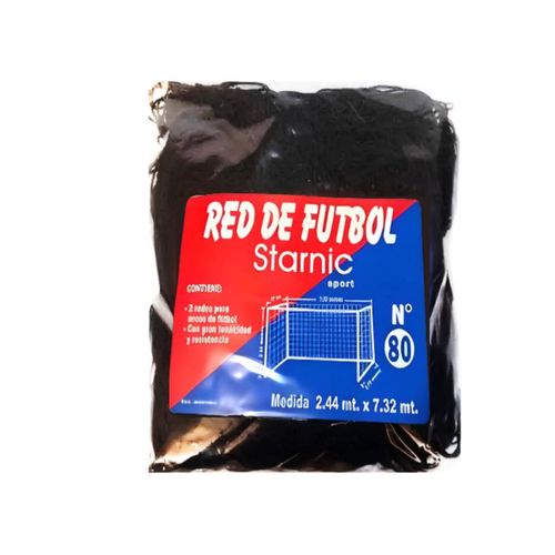 RED MALLA PARA ARCO DE FÚTBOL 7.50 x 2.50 #80 NEGRO - 2 UNIDADES