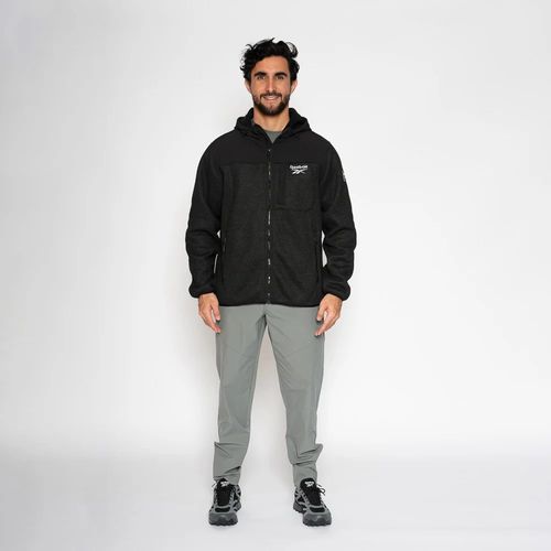 Casaca Deportiva Reebok Hombre Texured Fleece Jkt Omrb1511B Negro