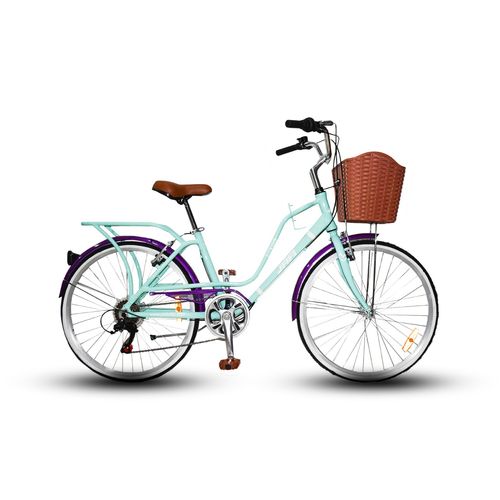 BICICLETA DE PASEO JAFI LADY LOVING 7V ARO 24 VERDE